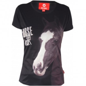 HORSY t-shirt barn med hästmotiv Horka Black