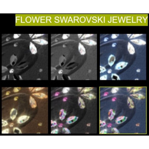 Flower Swarovski Jewelry Top - tillval till Samshield ridhjälm