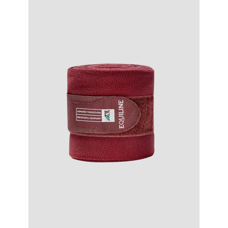 Equiline Polo Fleecebandage i 4-pack (f.d. Yearling) bordeaux