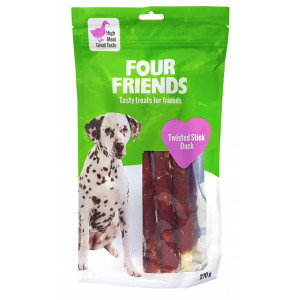 FourFriends Twisted Stick med Anka 25 cm 4-pack